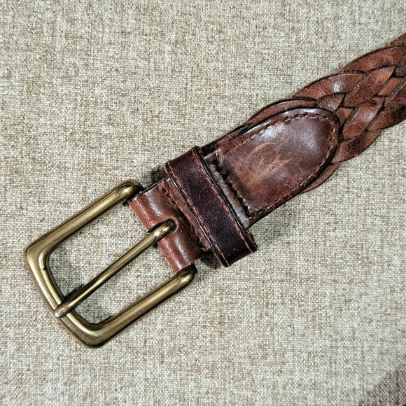 Eddie Bauer Leather Braided Belt - Picture 3 of 6
